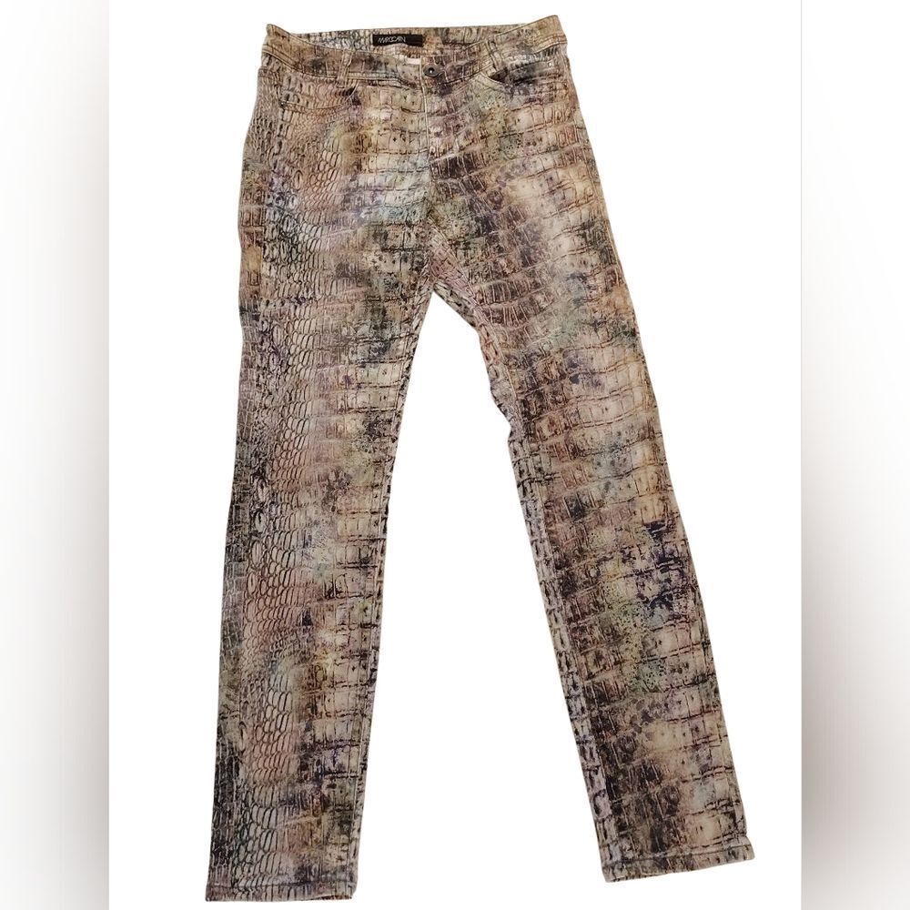 Marc Cain Multicolor Snake Print Skinny Jeans Pants Sz 8